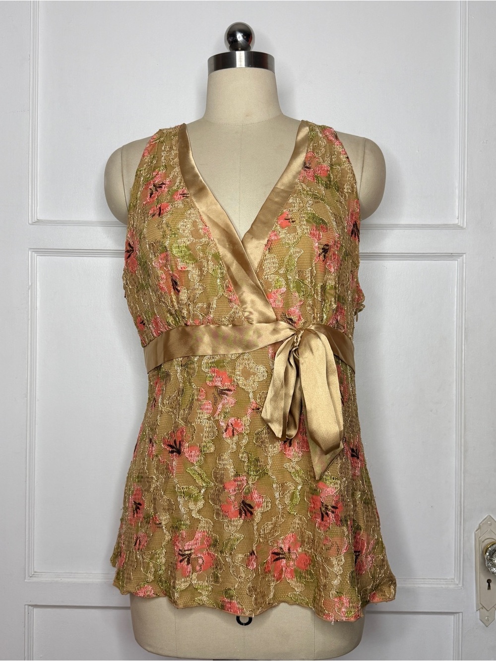 INC gold lace top